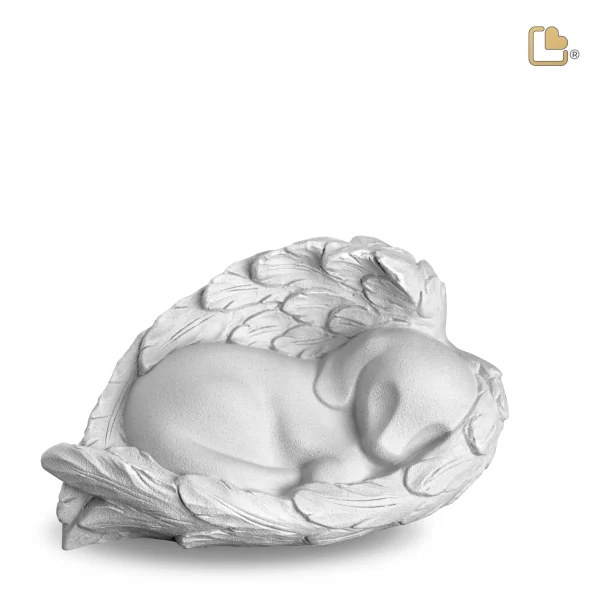 Angelic Dog Urn - White