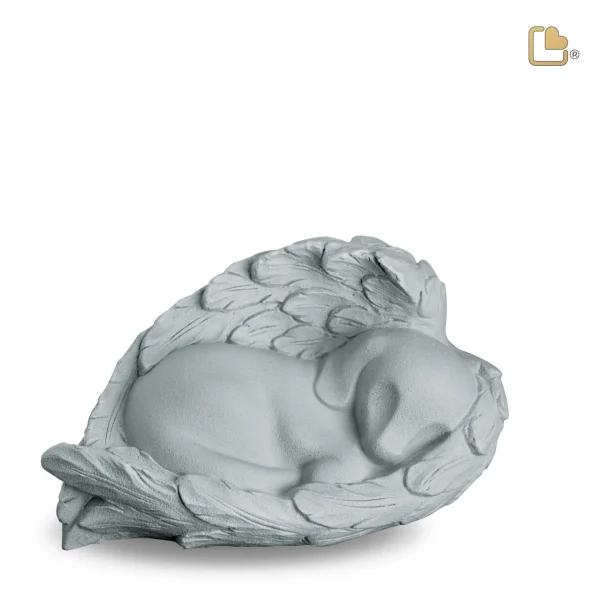 Angelic Dog Urn - Silver Grey