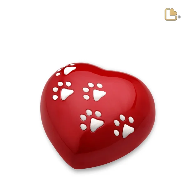 Heart Pet Multiple Paws - Red