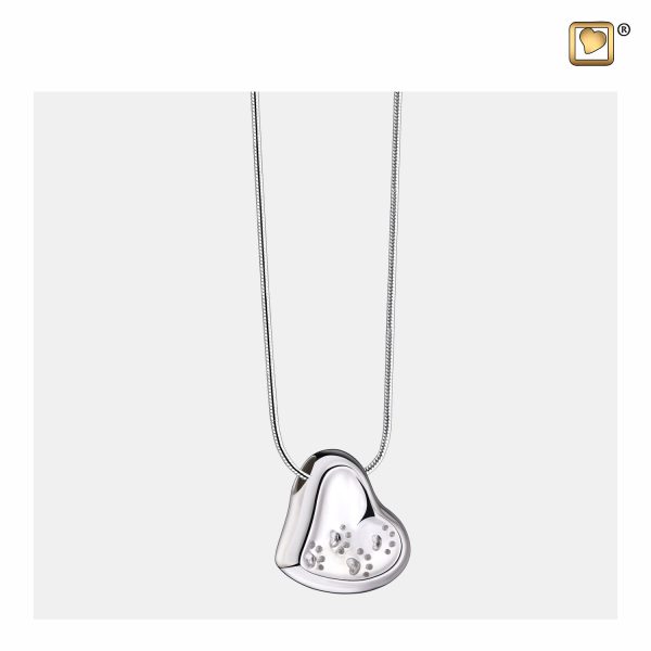 PD1170 - Leaning Heart Paw - Pendant - Afbeelding 2