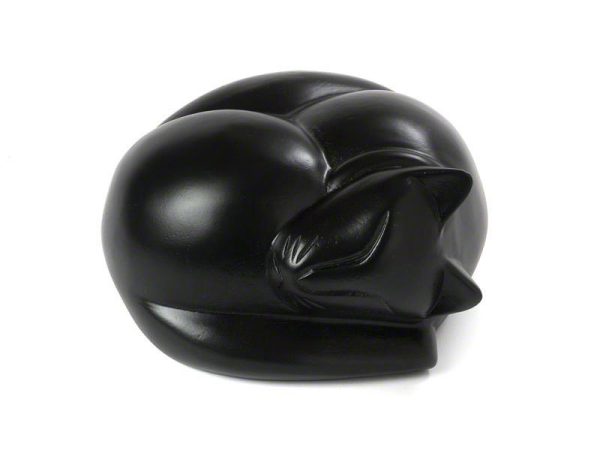 Sleeping Cat Urn - Wood - Afbeelding 3