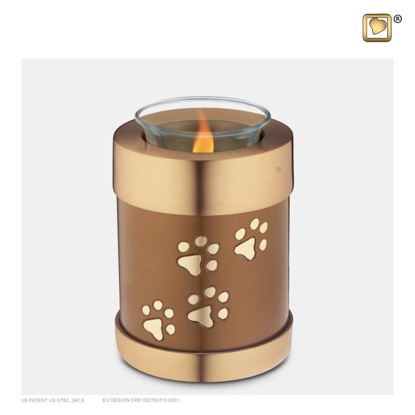 Pet Tealight Urn - Bronze